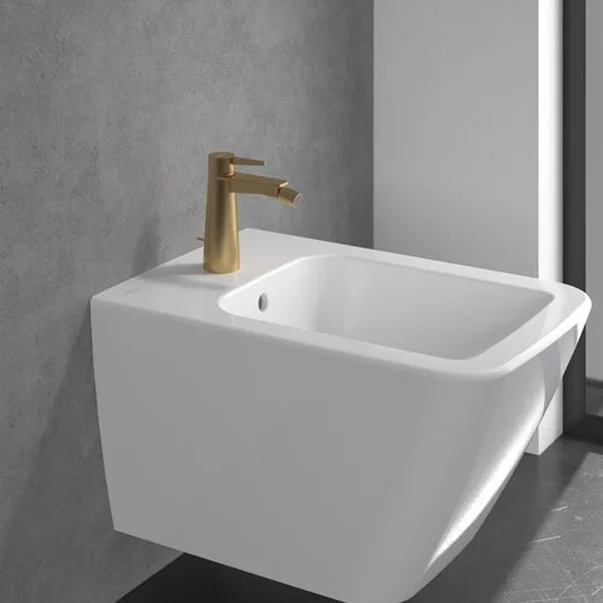 Baterie bideu Villeroy&Boch Conum monocomanda auriu periat picture - 6