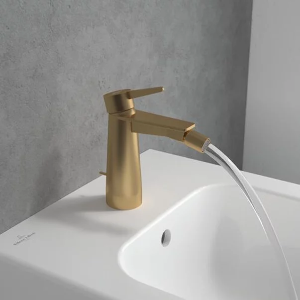 Baterie bideu Villeroy&Boch Conum monocomanda auriu periat picture - 7