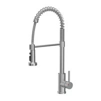 Baterie bucatarie cu dus extensibil Quadron Pop Alice finisaj inox periat