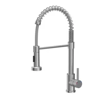 Baterie bucatarie cu dus extensibil Quadron Pop Salma finisaj inox periat