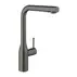 Baterie bucatarie cu dus extractabil Grohe Essence inalta antracit periat Hard Graphite picture - 1