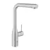 Baterie bucatarie cu dus extractabil Grohe Essence inalta crom periat Supersteel picture - 2
