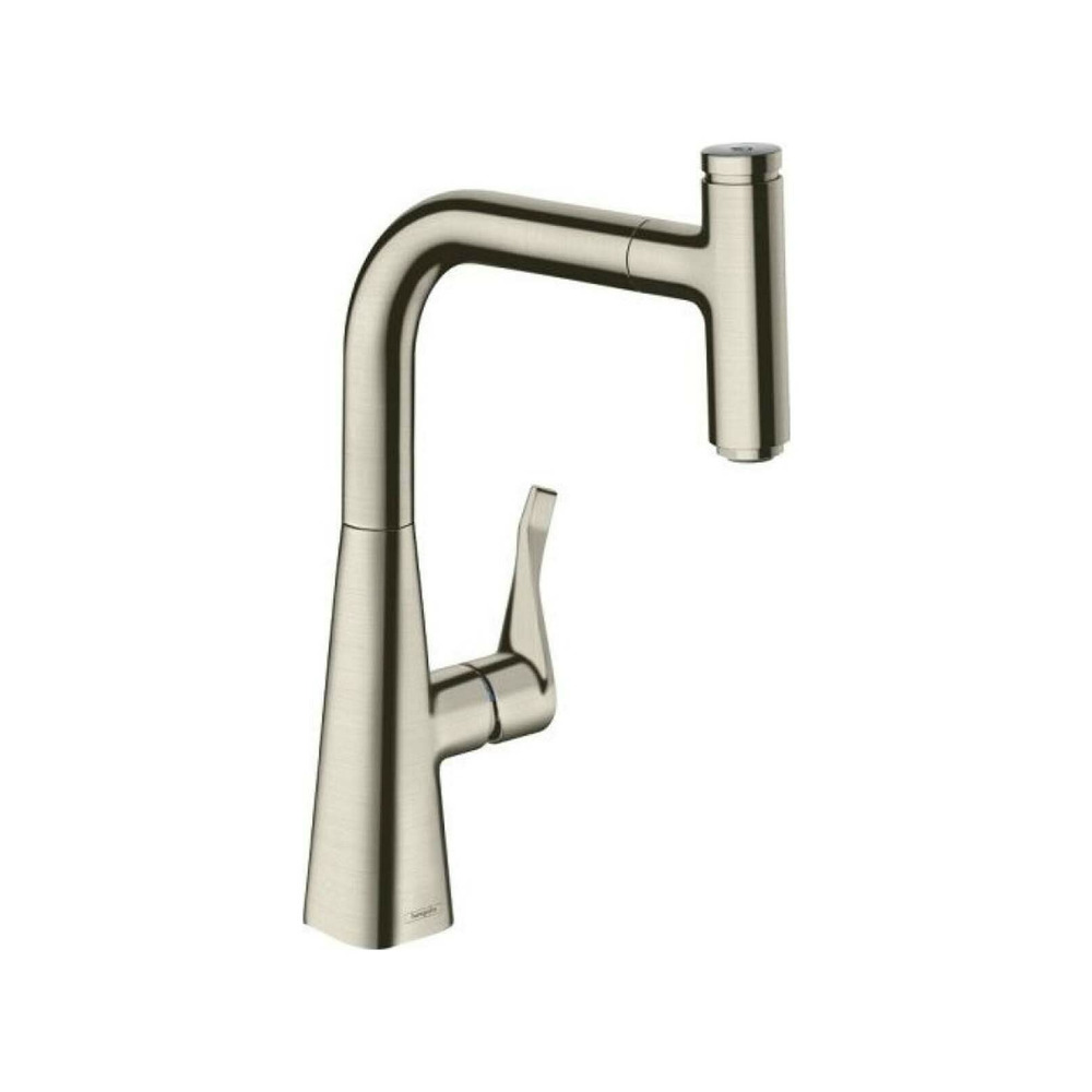 Baterie bucatarie cu dus extractibil crom periat Hansgrohe Metris M71 sBox 240 cu 1 jet