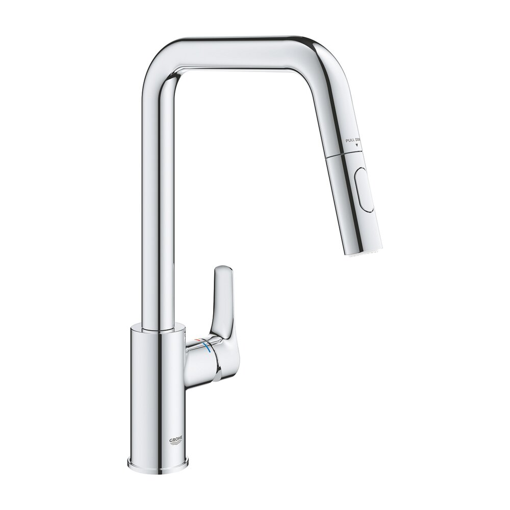 Baterie bucatarie cu dus extractibil Grohe Eurosmart crom lucios 2 functii