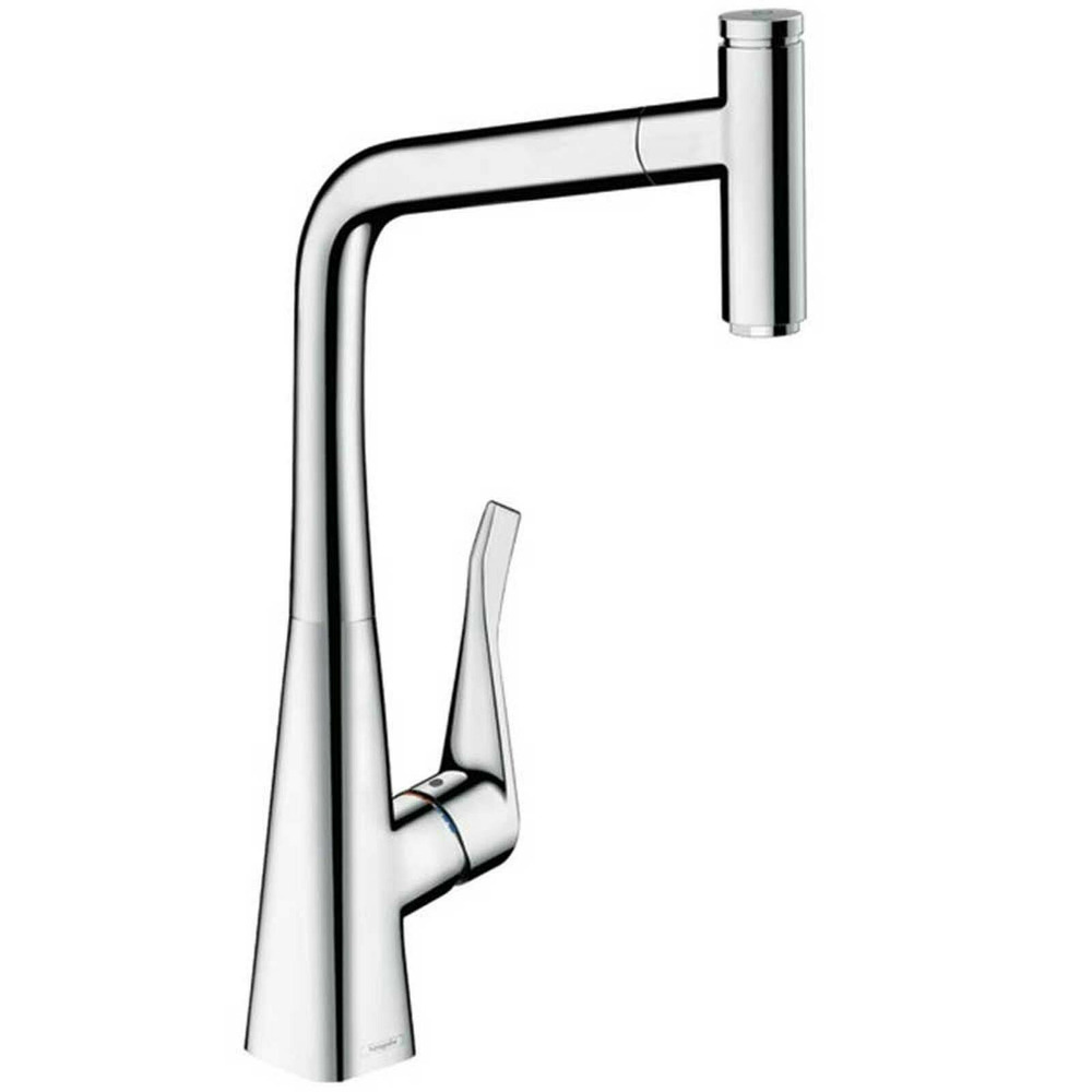 Baterie bucatarie cu dus extractibil Hansgrohe Metris M71 320 Eco cu 1 jet 14786000