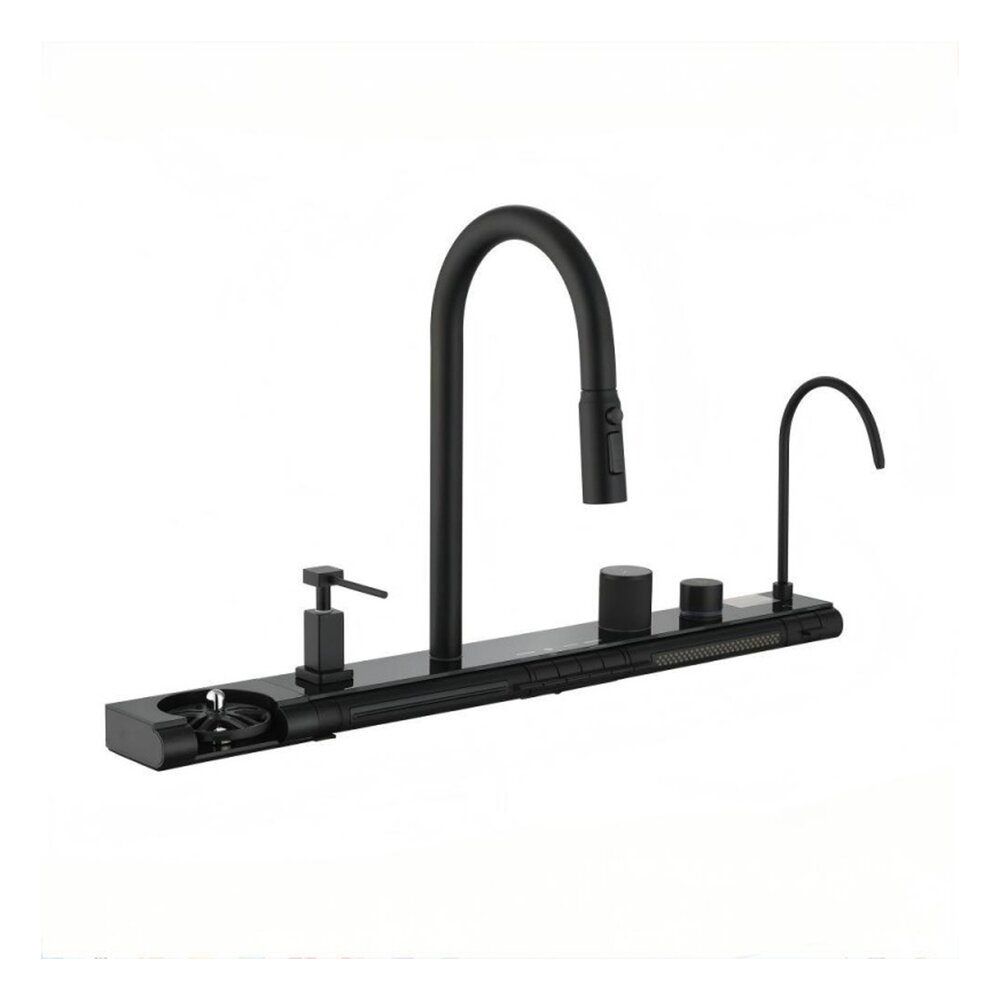 Baterie bucatarie cu dus extractibil Inter Ceramic compatibila cu sistem filtrare apa finisaj negru mat Bucatarie > Promoții > Noutati Inter Ceramic