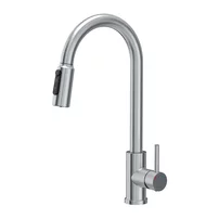 Baterie bucatarie cu dus extractibil Quadron Pop Cindy finisaj inox periat