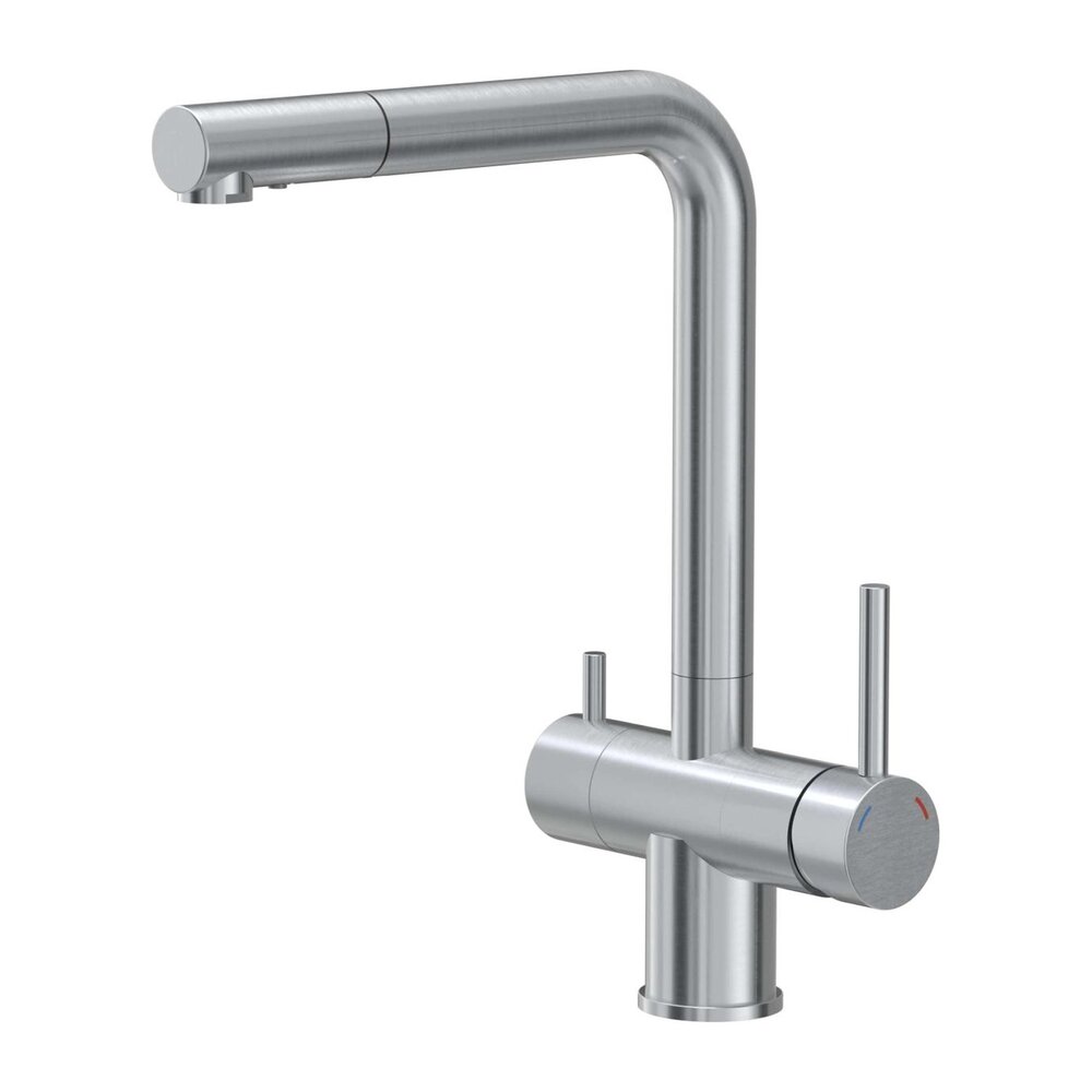 Baterie bucatarie cu dus extractibil Quadron Unique Ellen finisaj inox