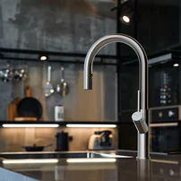 Baterie bucatarie cu dus extractibil Rubineta Bona 2 functii finisaj crom lucios