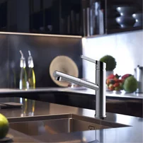 Baterie bucatarie cu dus extractibil Rubineta Bruno 2 functii finisaj crom lucios