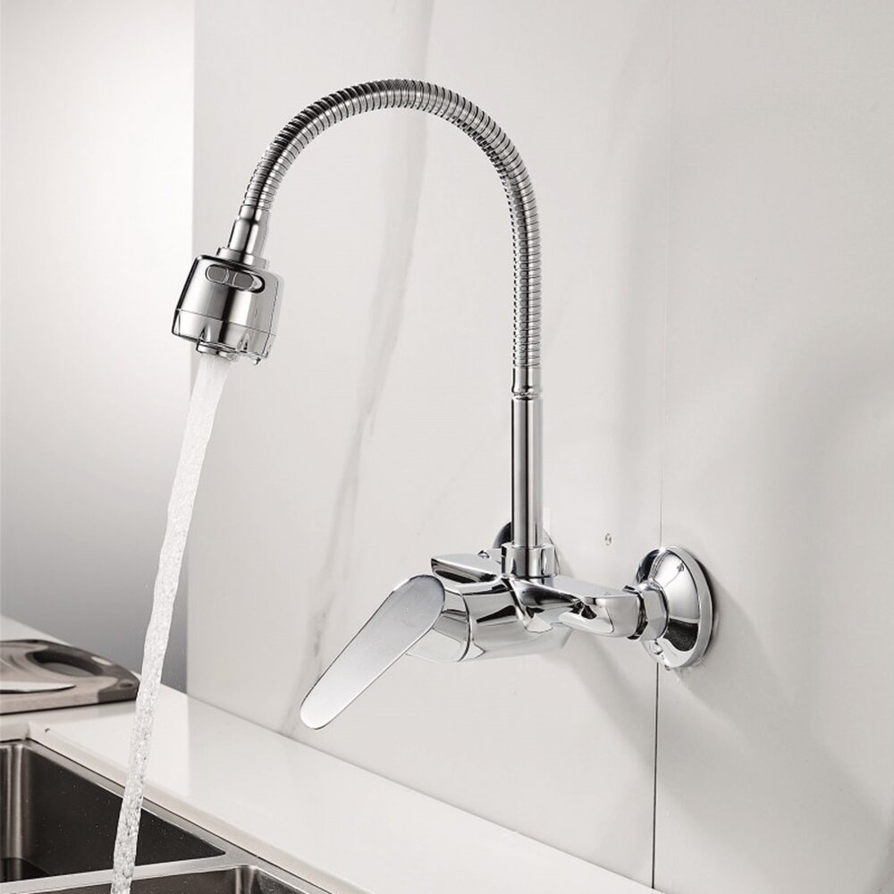 Baterie bucatarie cu pipa flexibila Inter Ceramic finisaj crom lucios 2 functii Bucatarie > Promoții > Noutati Inter Ceramic