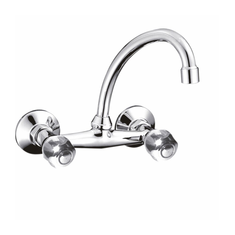 Baterie bucatarie dubla comanda Inter Ceramic Clear finisaj crom lucios pipa 12.2 cm Bucatarie > Promoții > Noutati Inter Ceramic