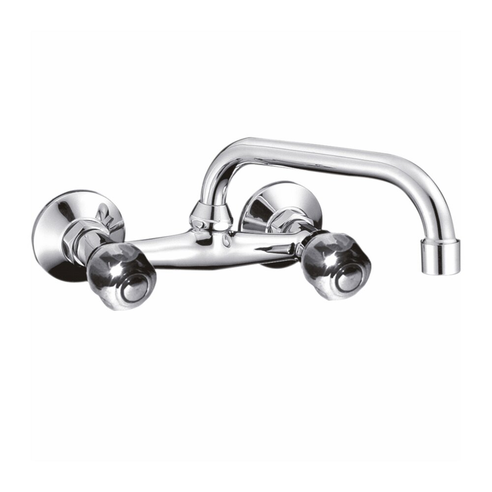 Baterie bucatarie dubla comanda Inter Ceramic Clear finisaj crom lucios pipa 17.6 cm Bucatarie > Promoții > Noutati Inter Ceramic