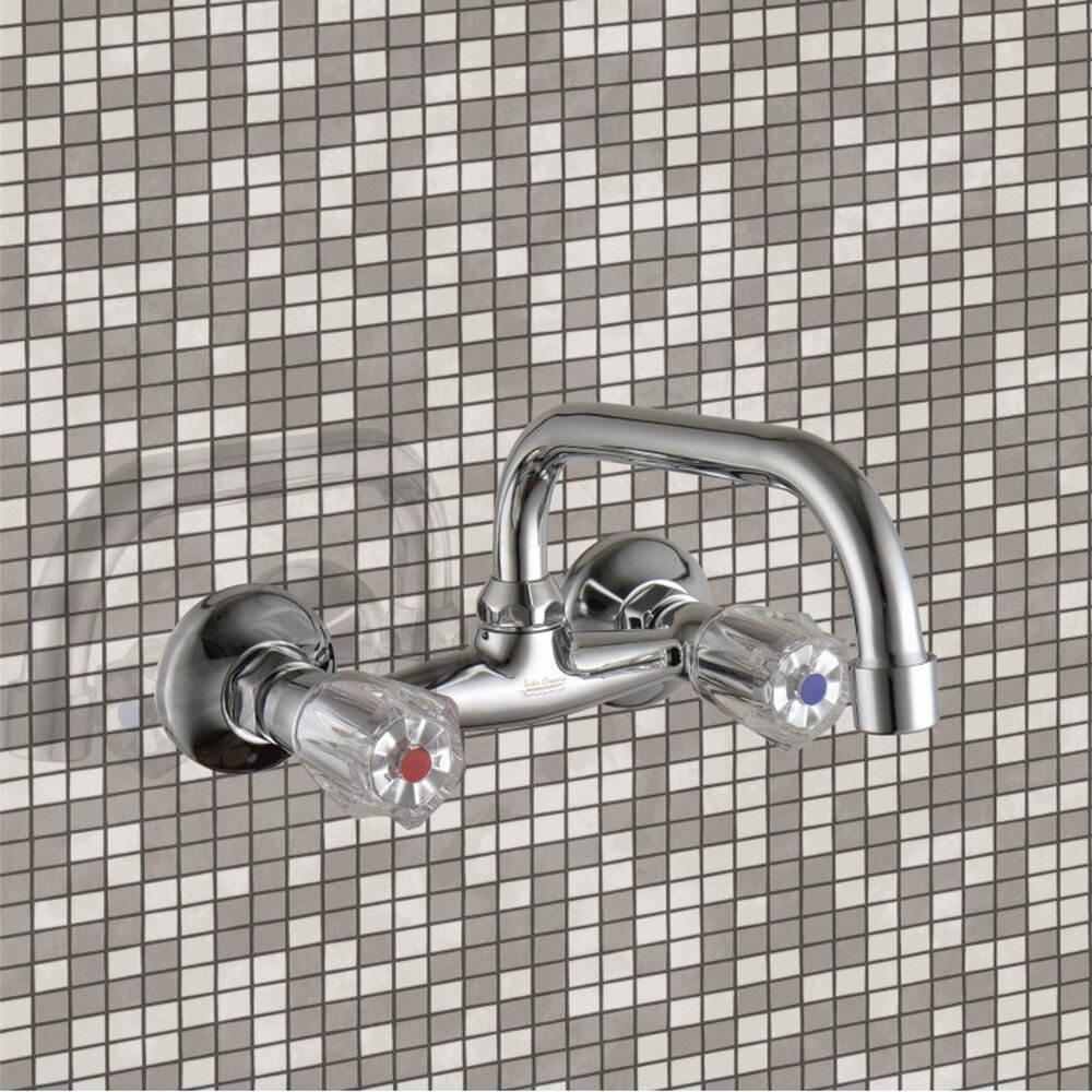 Baterie bucatarie dubla comanda Inter Ceramic finisaj crom lucios pipa 20 cm Bucatarie > Promoții > Noutati Inter Ceramic
