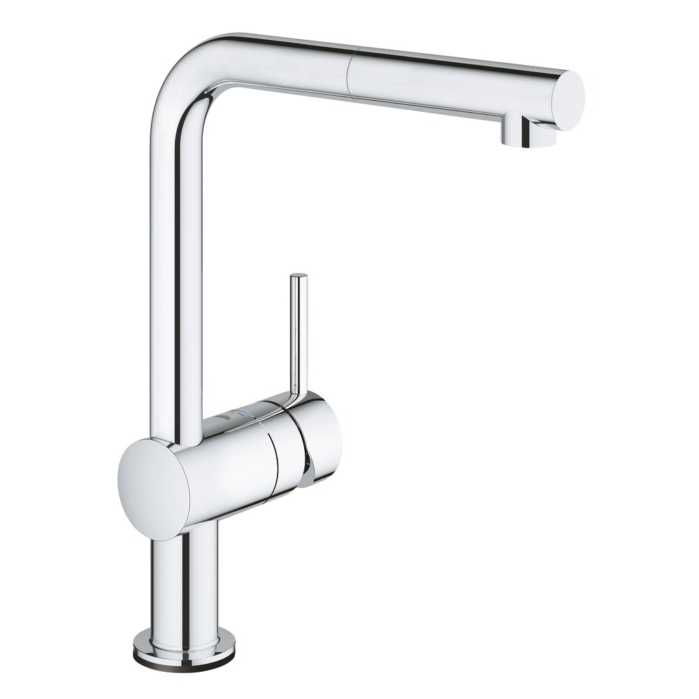 Baterie bucatarie cu dus extractibil Grohe Minta Touch crom Grohe imagine 2022 by aka-home.ro