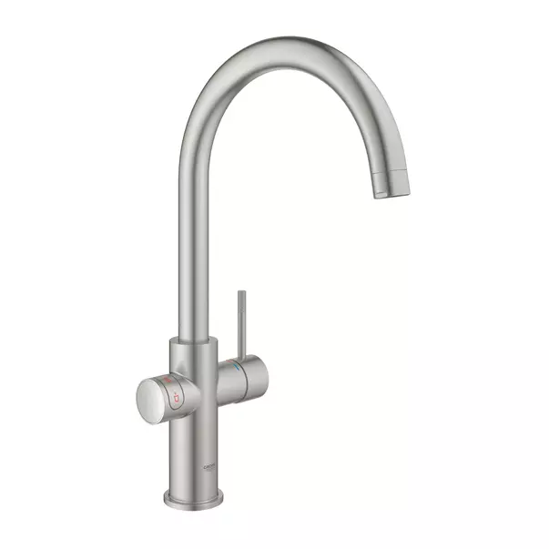 Baterie bucatarie Grohe Red Duo crom periat Supersteel pipa tip C si boiler marimea M picture - 2