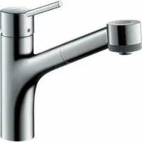 Baterie bucatarie Hansgrohe Talis S crom cu dus extractibil