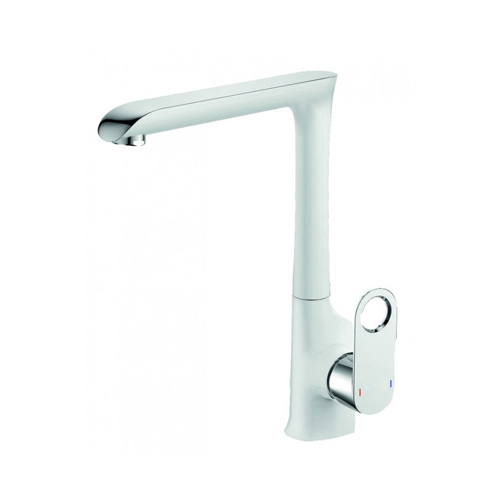 Baterie bucatarie Inter Ceramic Kalia monocomanda finisaj crom lucios-alb mat Bucatarie > Promoții > Noutati Inter Ceramic