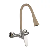 Baterie bucatarie Inter Ceramic Linni monocomanda bej-crom lucios