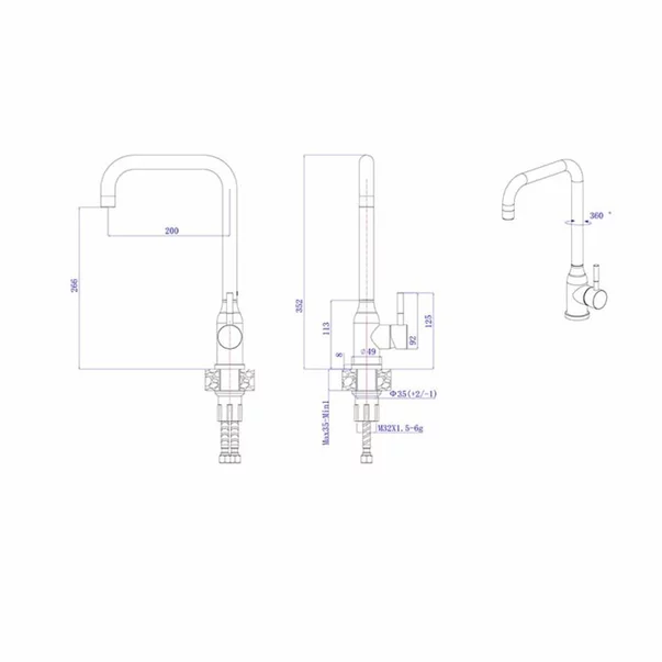 Baterie bucatarie monocomanda Inter Ceramic finisaj bej nisipiu-granit mat picture - 3