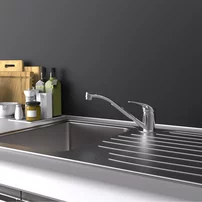 Baterie bucatarie monocomanda Rubineta Prince finisaj crom lucios