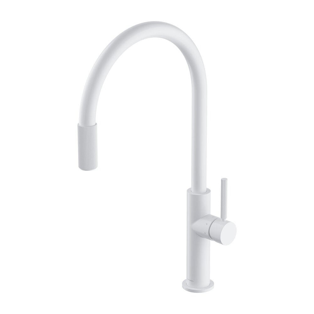 Baterie bucatarie alb mat Omnires Switch cu 3 cai, pentru apa filtrata