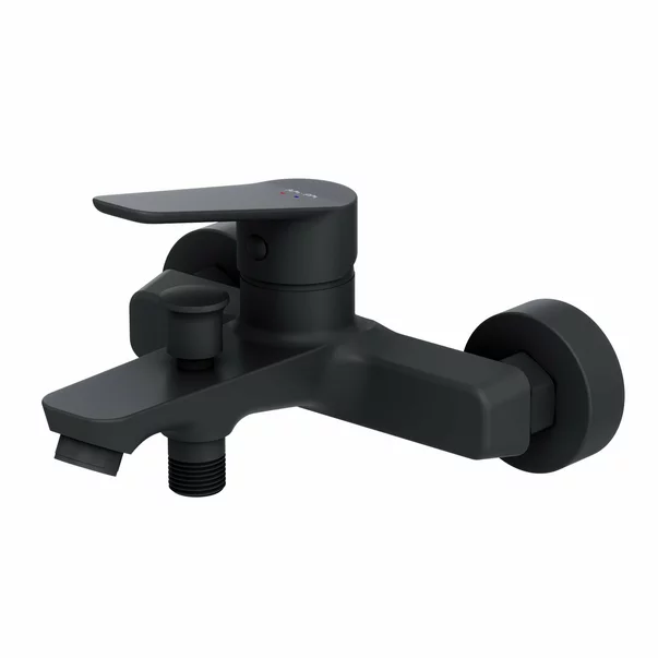 Baterie cada-dus AM.PM Hit monocomanda finisaj negru mat picture - 2