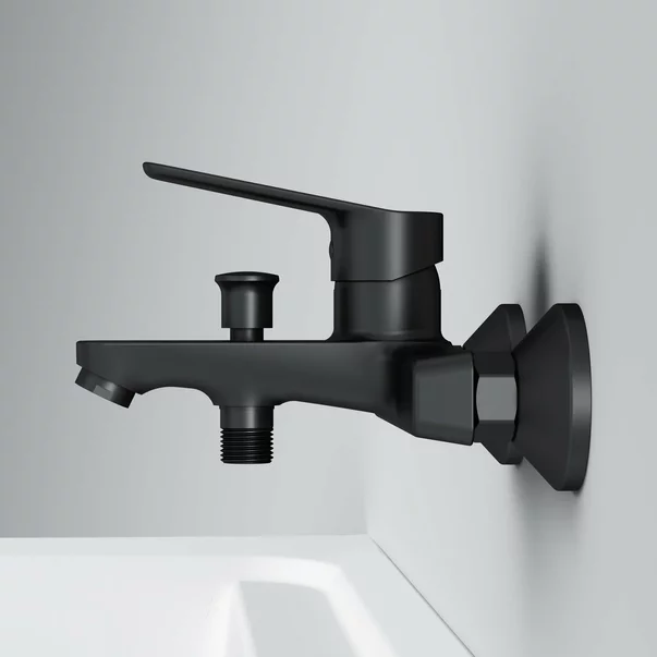 Baterie cada-dus AM.PM Hit monocomanda finisaj negru mat picture - 5