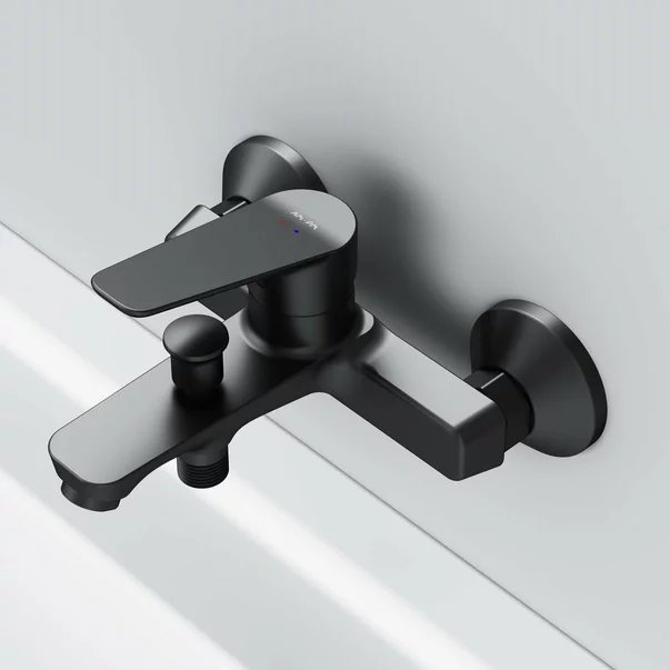 Baterie cada-dus AM.PM Hit monocomanda finisaj negru mat picture - 6