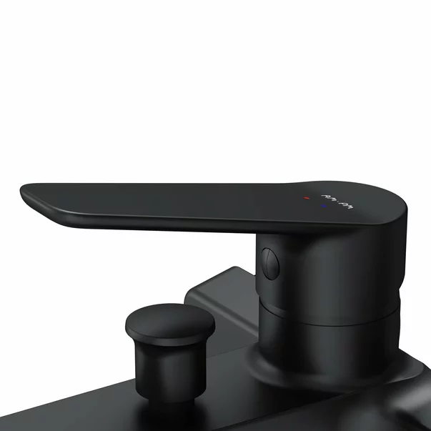 Baterie cada-dus AM.PM Hit monocomanda finisaj negru mat picture - 7