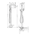 Baterie cada-dus freestanding Hansgrohe Tecturis S fara corp ingropat bronz periat picture - 2