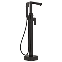 Baterie cada - dus freestanding Inter Ceramic negru mat cu set de dus