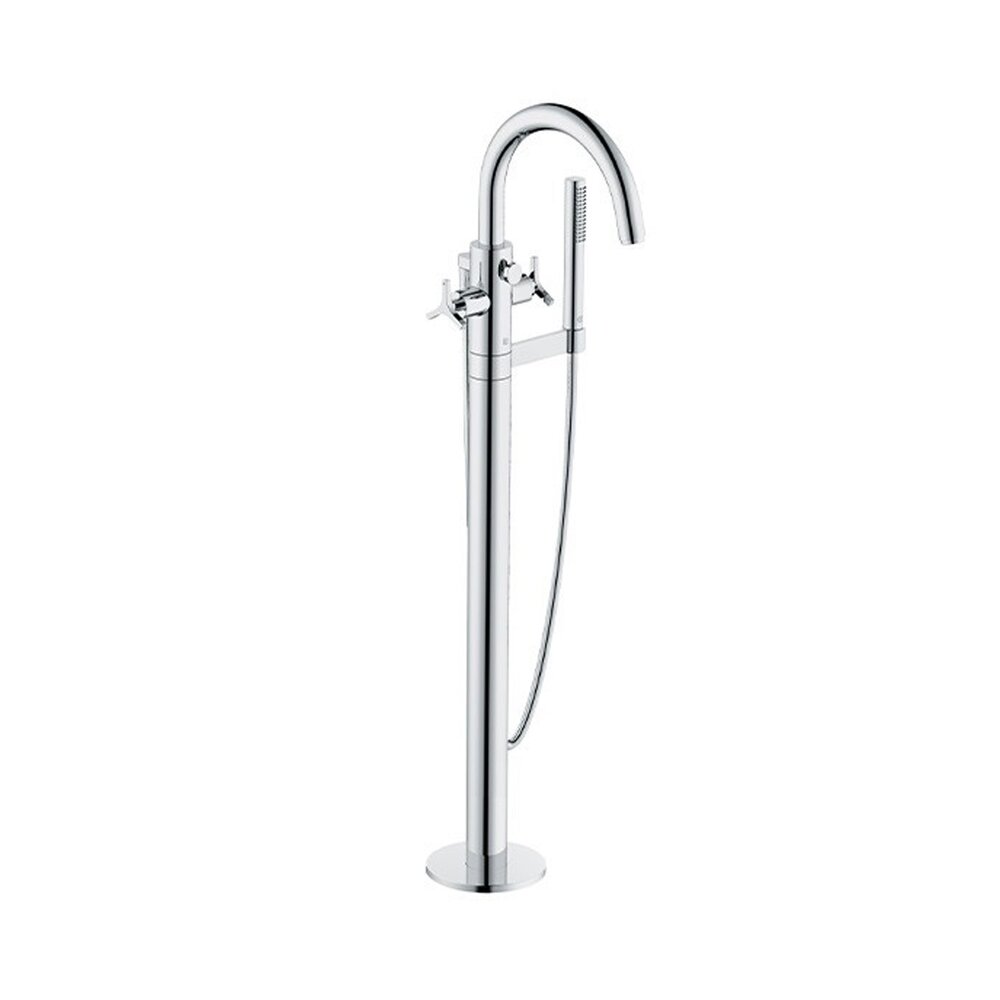 Baterie cada dus freestanding Kludi Nova Fonte Deco crom lucios