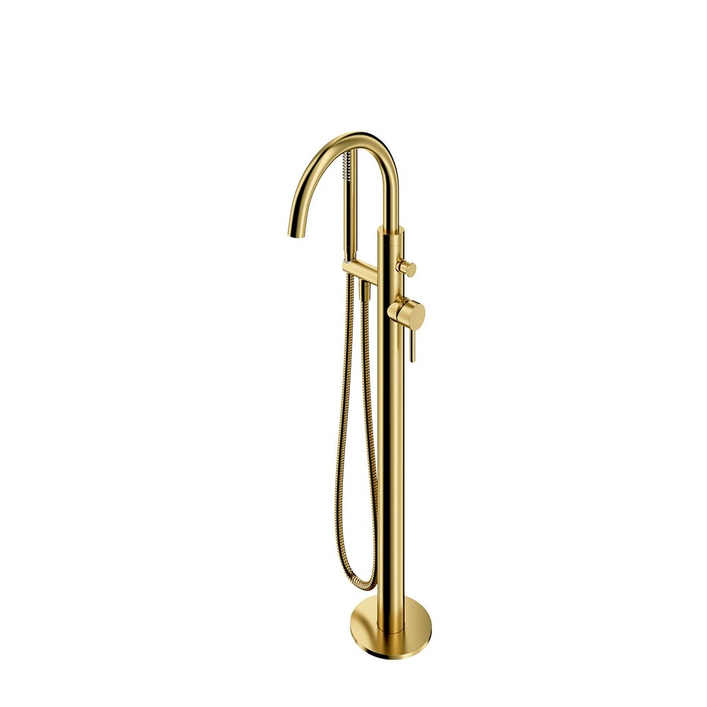 Baterie cada-dus freestanding Omnires Y monocomanda finisaj alama periata