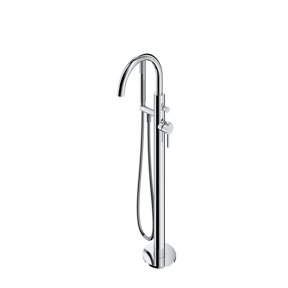 Baterie cada-dus freestanding Omnires Y monocomanda finisaj crom lucios
