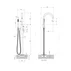 Baterie cada-dus freestanding Omnires Y monocomanda finisaj cupru periat picture - 2