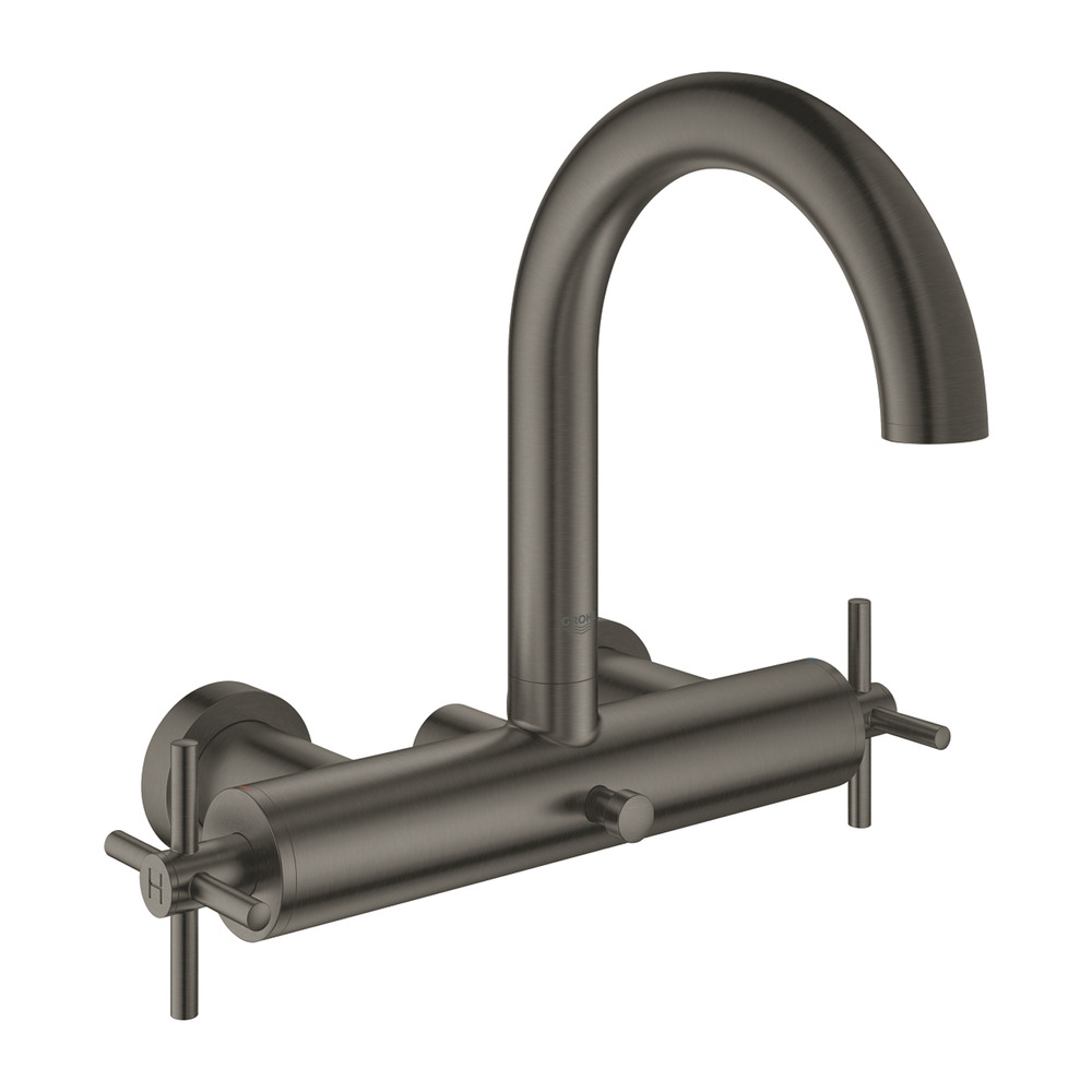 Baterie cada - dus Grohe Atrio dubla comanda antracit periat Hard Graphite