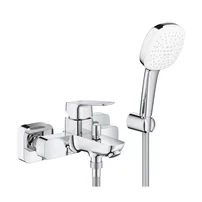 Baterie cada-dus Grohe Cubeo finisaj crom lucios cu set de dus si para cu 2 functii