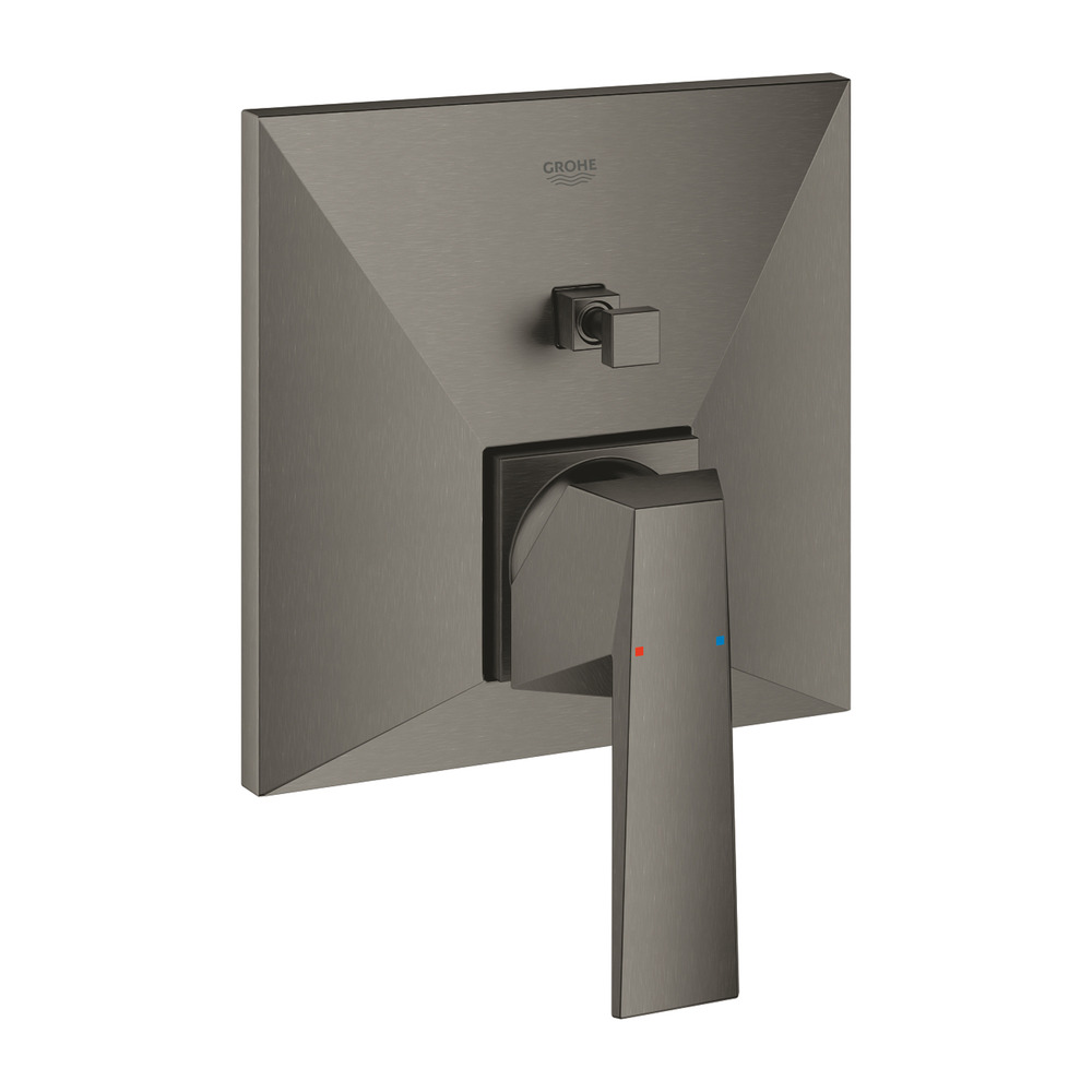 Baterie cada - dus incastrata Grohe Allure Brilliant antracit periat Hard Graphite fara corp ingropat