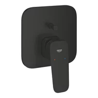 Baterie cada-dus incastrata Grohe Cubeo negru mat fara corp ingropat