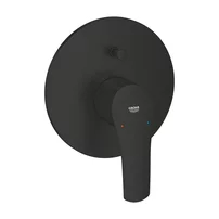 Baterie cada-dus incastrata Grohe Eurosmart negru mat fara corp ingropat
