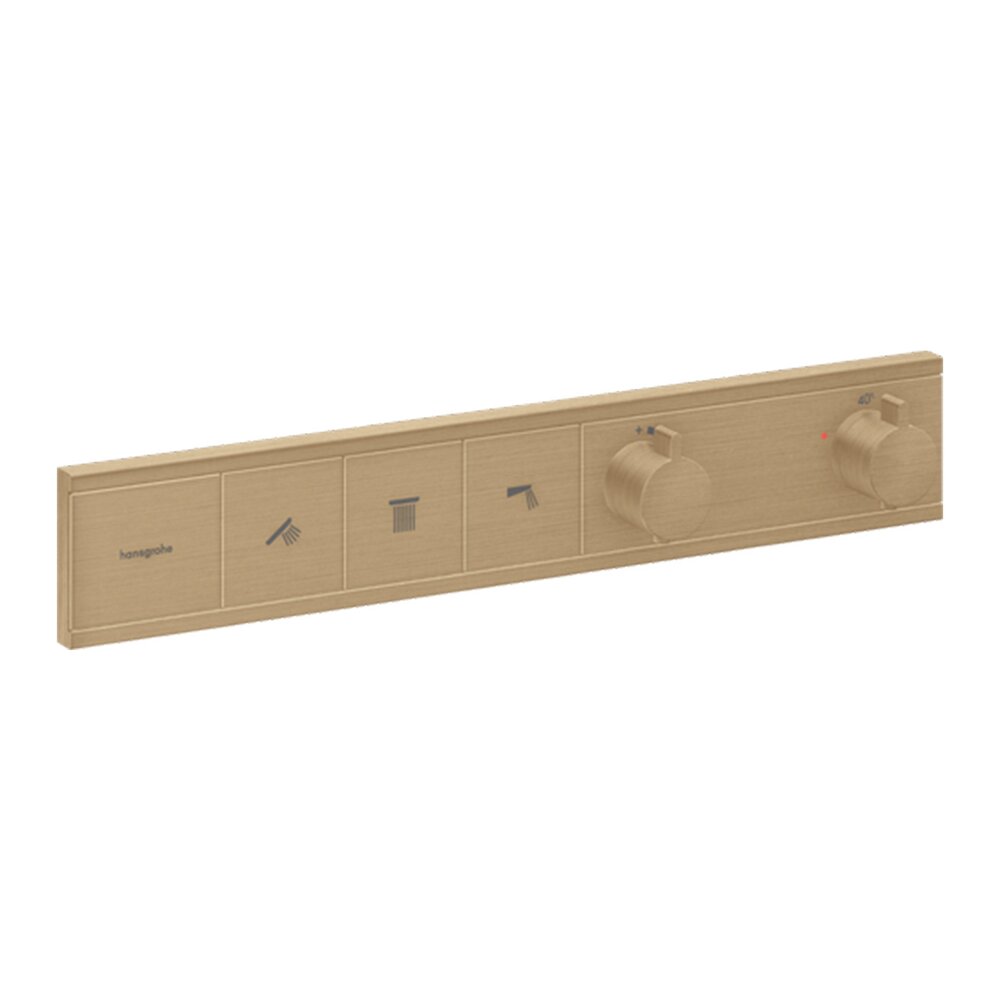 Baterie cada-dus incastrata Hansgrohe RainSelect termostatata bronz periat 3 functii