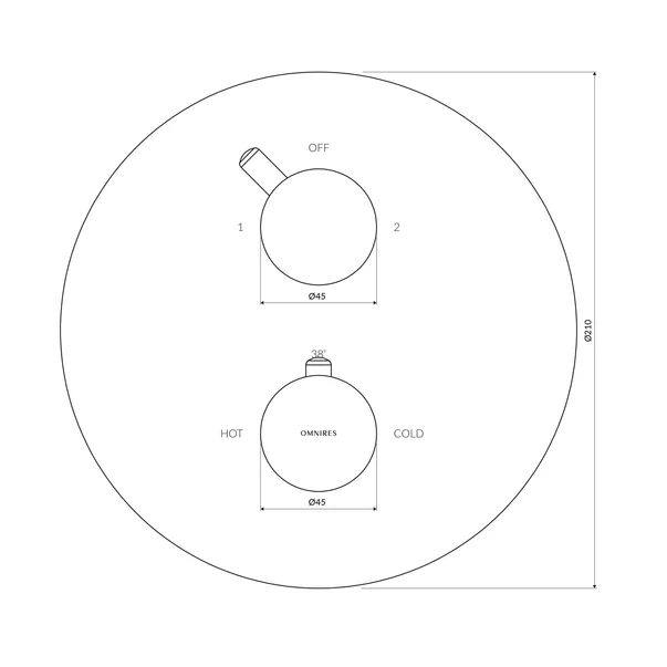 Baterie cada - dus incastrata Omnires Y termostatata alama periata fara corp ingropat picture - 2