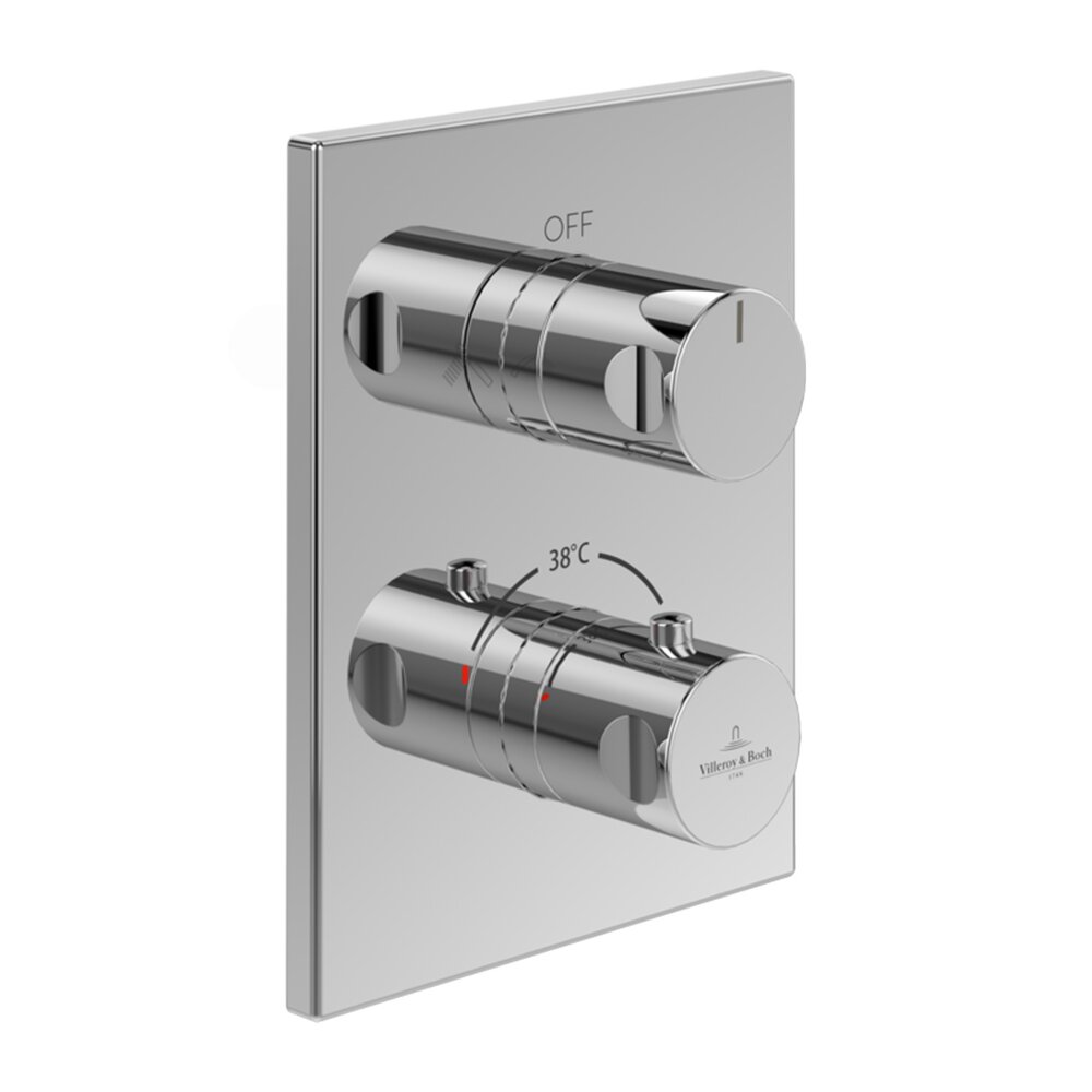 Baterie cada-dus incastrata Villeroy&Boch Angular crom lucios fara corp ingropat
