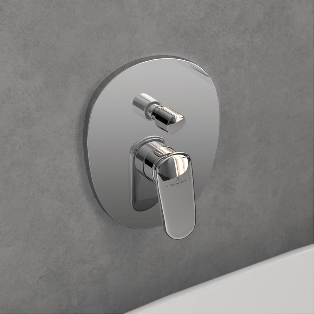 Baterie cada-dus incastrata Villeroy&Boch Antao crom lucios fara corp ingropat
