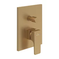 Baterie cada-dus incastrata Villeroy&Boch Architectura Square auriu periat fara corp ingropat