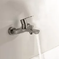Baterie cada-dus Inter Ceramic Marsiliya monocomanda gri periat