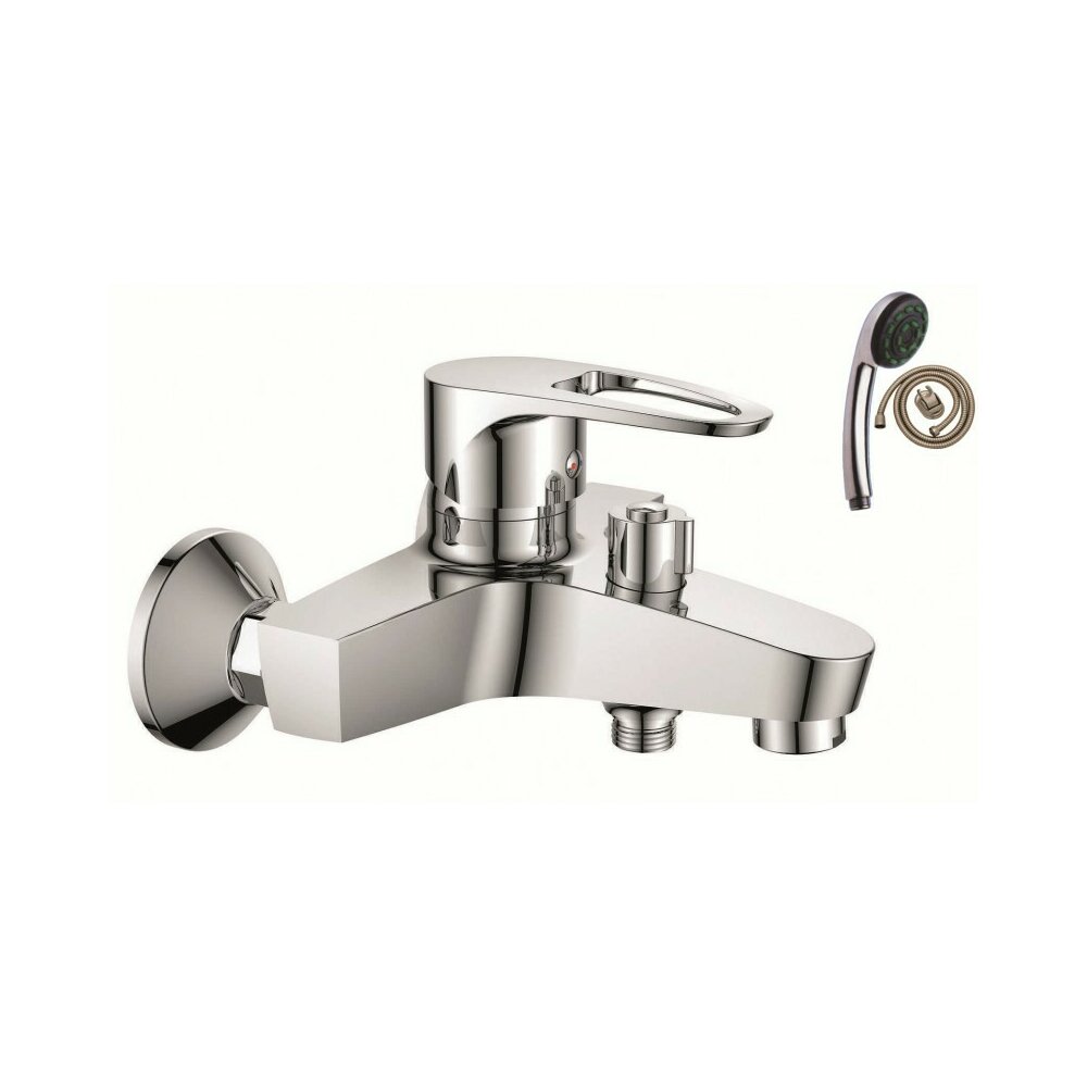 Baterie cada-dus Inter Ceramic Runde monocomanda crom lucios cu set de dus