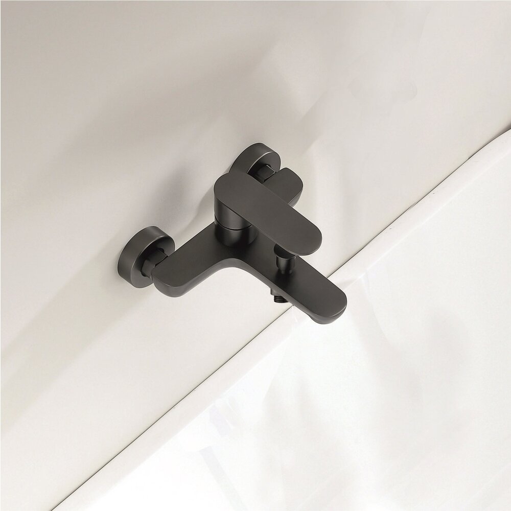 Baterie cada-dus Inter Ceramic Venice monocomanda gri mat