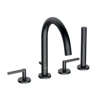 Baterie cada - dus Kludi Nova Fonte Puristic cu 4 piese negru mat
